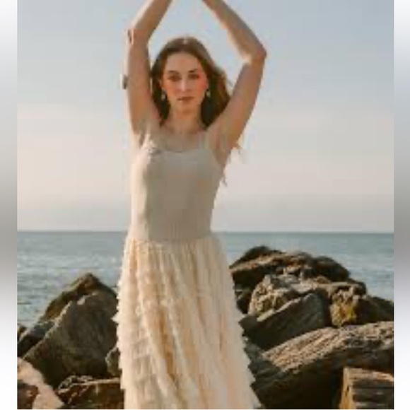 Medium Mliyasan Tulle Maxi Dress Spaghetti
Strap Layered Fluffy Rufifle - Picture 2 of 10